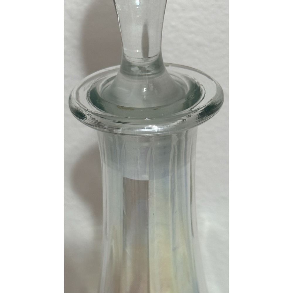 Vintage Toscany Handblown Iridescent Decanter Genie Bottle With Stopper 15" - Picture 5 of 16
